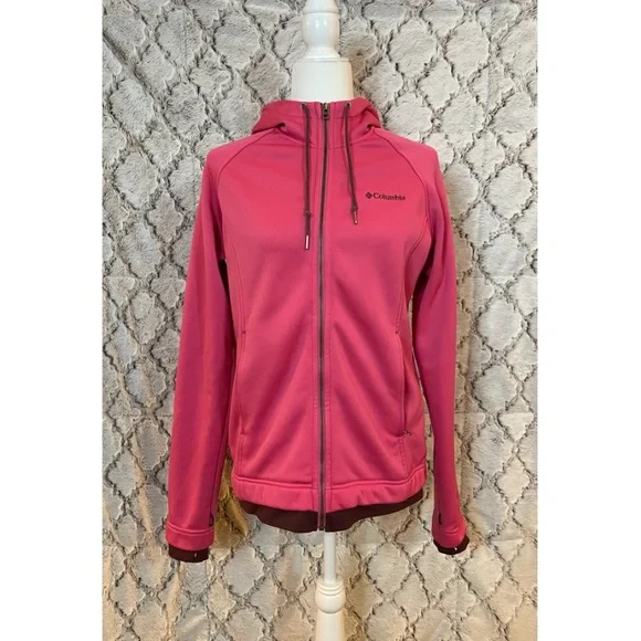 Hot Pink Columbia Zip Up Hoodie - Picture 1 of 4